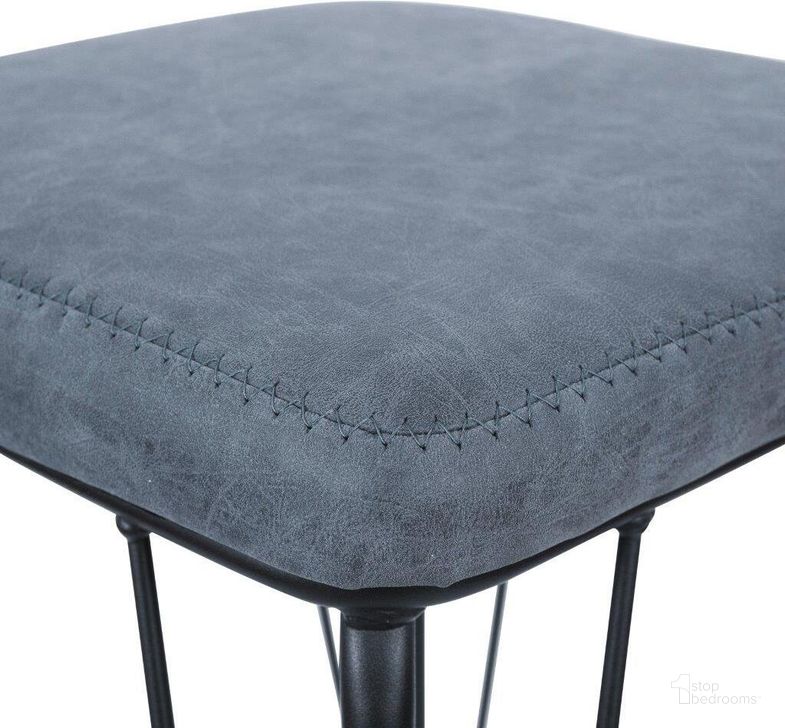 The appearance of Leisuremod Quincy Quilted Stitched Leather Bar Stools With Metal Frame QS29BU designed by LeisureMod in the modern / contemporary interior design. This peacock piece of furniture  was selected by 1StopBedrooms from Quincy Collection to add a touch of cosiness and style into your home. Sku: QS29BU. Material: Metal. Product Type: Barstool. Image1