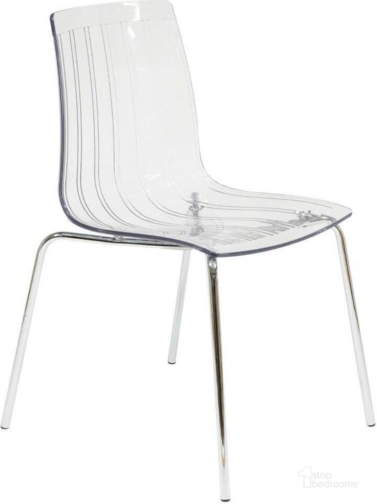 The appearance of LeisureMod Ralph Clear Dining Chair designed by LeisureMod in the modern / contemporary interior design. This clear piece of furniture  was selected by 1StopBedrooms from Ralph Collection to add a touch of cosiness and style into your home. Sku: RP20CL. Product Type: Dining Chair. Material: Plastic. Image1