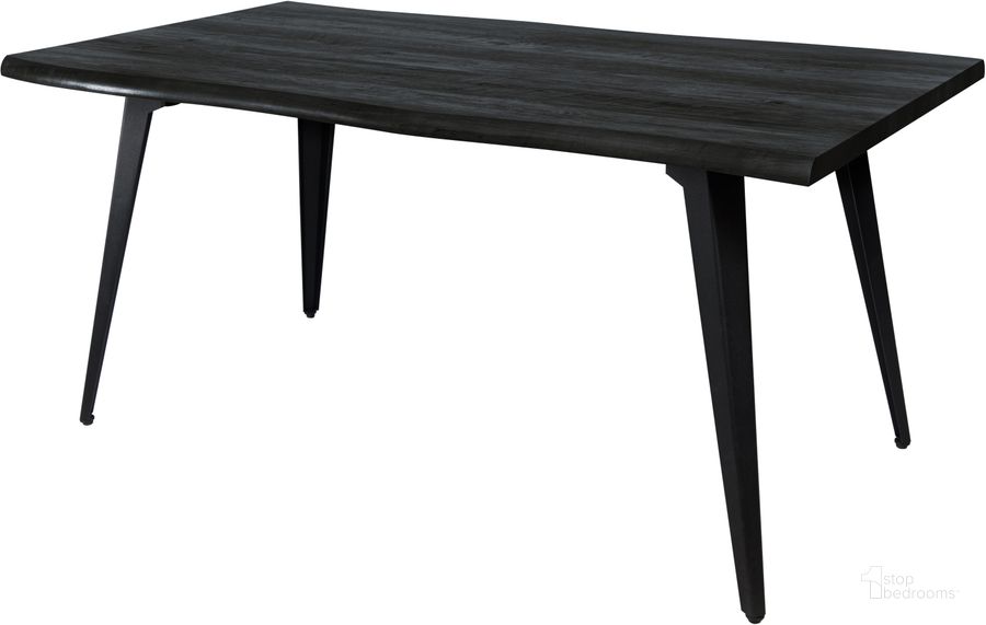 The appearance of Leisuremod Ravenna Modern Rectangular Wood 63 Inch Dining Table With Metal Legs designed by LeisureMod in the modern / contemporary interior design. This ebony piece of furniture  was selected by 1StopBedrooms from Ravenna Collection to add a touch of cosiness and style into your home. Sku: RTM63BL. Table Base Style: Legs. Material: Metal. Product Type: Dining Table. Table Top Shape: Rectangular. Image1