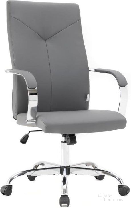 The appearance of Leisuremod Sonora Modern High-Back Tall Adjustable Height Leather Conference Office Chair With Tilt And 360 Degree Swivel In Grey designed by LeisureMod in the modern / contemporary interior design. This grey piece of furniture  was selected by 1StopBedrooms from Sonora Collection to add a touch of cosiness and style into your home. Sku: SO19GRL. Material: Faux Leather. Product Type: Office Chair. Image1