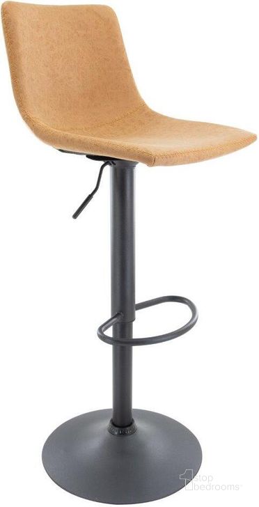 The appearance of Leisuremod Tilbury Modern Adjustable Light Brown Bar Stool With Footrest And 360-Degree Swivel designed by LeisureMod in the modern / contemporary interior design. This light brown piece of furniture  was selected by 1StopBedrooms from Tilbury Collection to add a touch of cosiness and style into your home. Sku: TS29BR. Material: Faux Leather. Product Type: Barstool. Image1