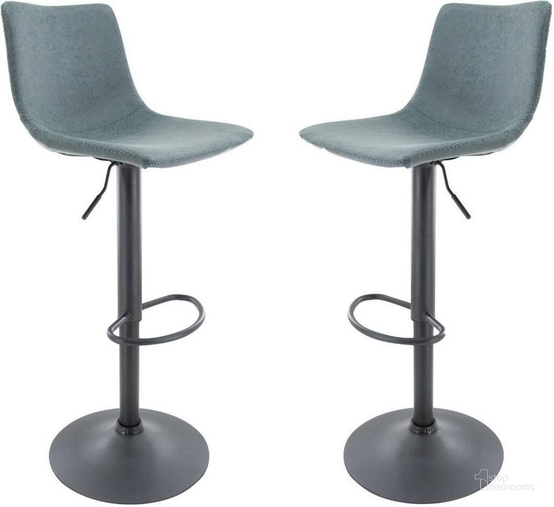 The appearance of Leisuremod Tilbury Modern Peacock Adjustable Bar Stool Set Of 2 With Footrest And 360-Degree Swivel designed by LeisureMod in the modern / contemporary interior design. This peacock piece of furniture  was selected by 1StopBedrooms from Tilbury Collection to add a touch of cosiness and style into your home. Sku: TS29BU2. Product Type: Barstool. Material: Iron. Image1