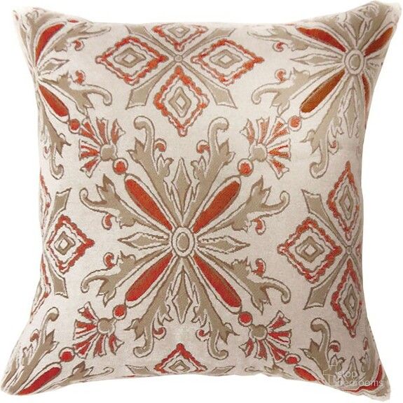 The appearance of Lela Orange and Tan Large Pillow Set Of 2 designed by Furniture of America in the modern / contemporary interior design. This beige piece of furniture  was selected by 1StopBedrooms from Lela Collection to add a touch of cosiness and style into your home. Sku: PL672L-2PK. Material: Fabric. Product Type: Pillow. Image1
