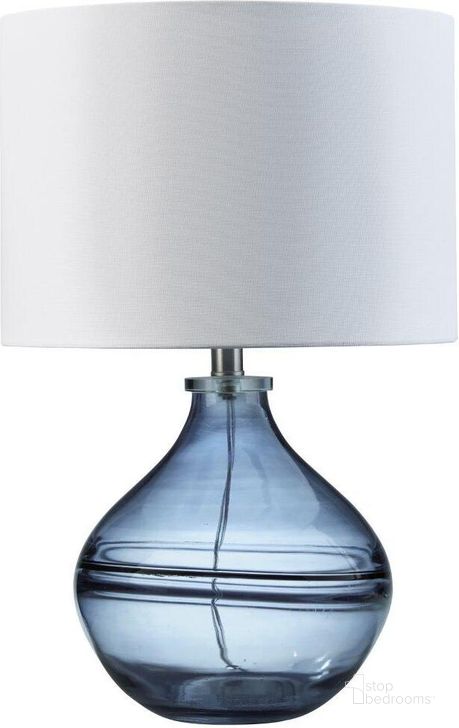 The appearance of Lemmitt Navy Glass Table Lamp designed by Signature Design by Ashley in the modern / contemporary interior design. This navy piece of furniture  was selected by 1StopBedrooms from Lemmitt Collection to add a touch of cosiness and style into your home. Sku: L430784. Material: Glass. Product Type: Table Lamp. Image1