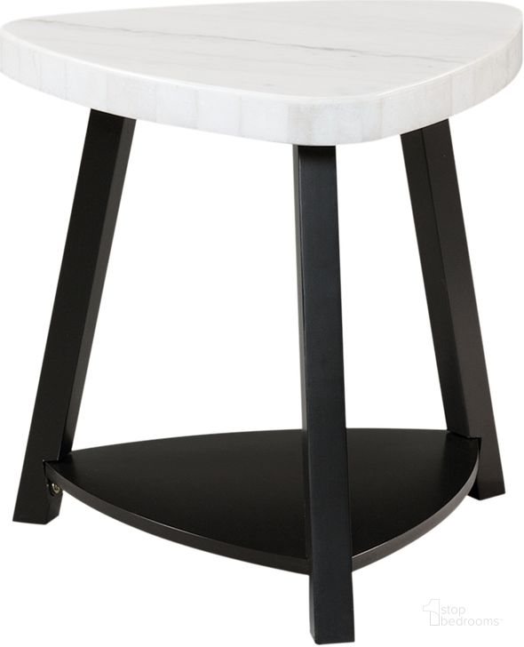 The appearance of Lena White Marble End Table designed by Picket House in the modern / contemporary interior design. This white and black piece of furniture  was selected by 1StopBedrooms from Lena Collection to add a touch of cosiness and style into your home. Sku: CTN100ETE. Material: Wood. Product Type: End Table. Image1