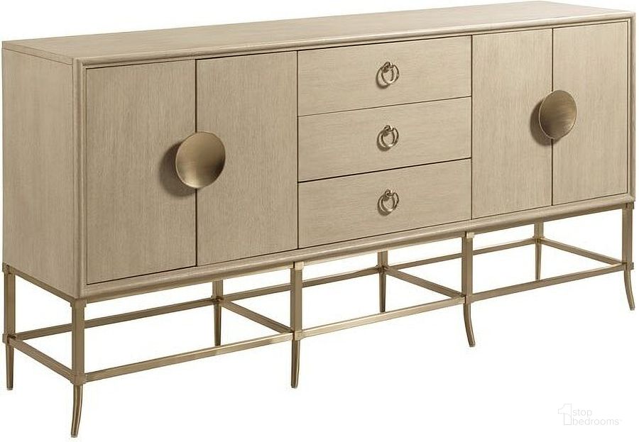 The appearance of Lenox Carrera Alabaster Sideboard designed by American Drew in the transitional interior design. This white piece of furniture  was selected by 1StopBedrooms from Lenox Collection to add a touch of cosiness and style into your home. Sku: 923-857. Material: Wood. Product Type: Buffets, Sideboards and Server. Image1