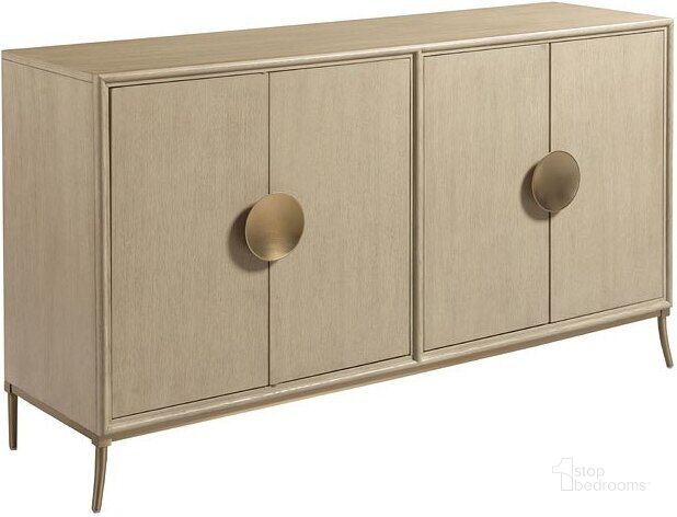 The appearance of Lenox Laguna Alabaster Credenza designed by American Drew in the transitional interior design. This white piece of furniture  was selected by 1StopBedrooms from Lenox Collection to add a touch of cosiness and style into your home. Sku: 923-850. Material: Wood. Product Type: Buffets, Sideboards and Server. Image1