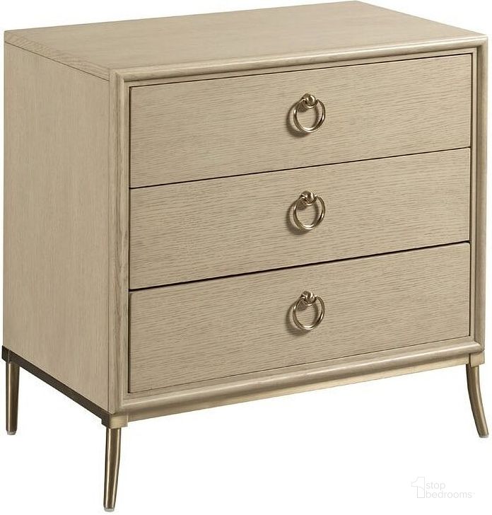 The appearance of Lenox Seneca Alabaster Bedside Nightstand designed by American Drew in the transitional interior design. This white piece of furniture  was selected by 1StopBedrooms from Lenox Collection to add a touch of cosiness and style into your home. Sku: 923-421. Material: Wood. Product Type: Nightstand. Image1