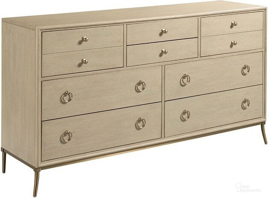 The appearance of Lenox Straddella Alabaster Dresser designed by American Drew in the transitional interior design. This white piece of furniture  was selected by 1StopBedrooms from Lenox Collection to add a touch of cosiness and style into your home. Sku: 923-130. Material: Wood. Product Type: Dresser. Image1