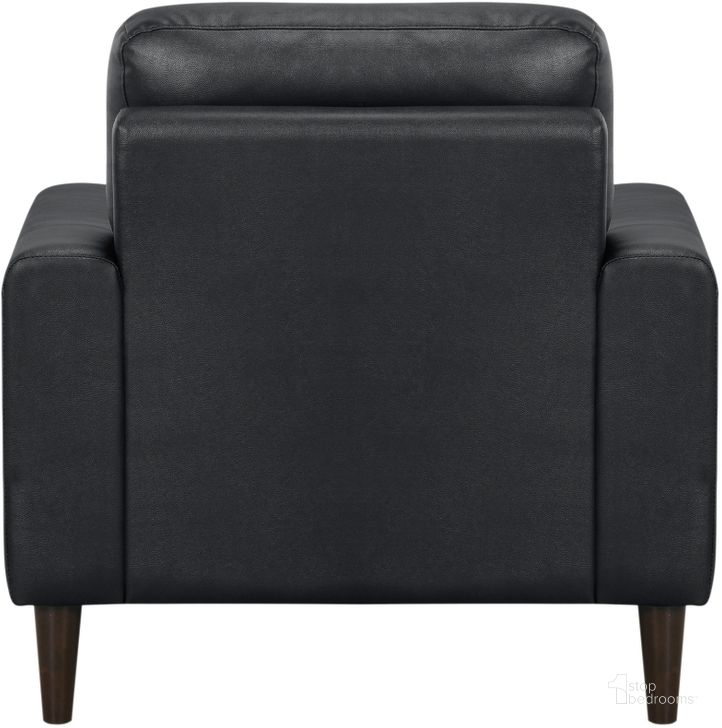 The appearance of Lewes Chair In Black designed by Homelegance in the modern / contemporary interior design. This black piece of furniture  was selected by 1StopBedrooms from Lewes Collection to add a touch of cosiness and style into your home. Sku: 8566BLK-1. Material: Faux Leather. Product Type: Chair. Image1