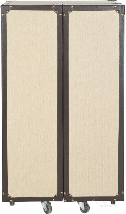 The appearance of Lexington Beige Bar Cabinet designed by Safavieh in the modern / contemporary interior design. This beige piece of furniture  was selected by 1StopBedrooms from Lexington Collection to add a touch of cosiness and style into your home. Sku: FOX9511A. Product Type: Bar Cabinet. Material: Iron. Image1