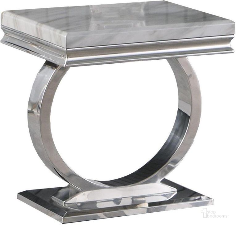The appearance of Lexington Square Faux Marble End Table designed by Best Master Furniture in the modern / contemporary interior design. This marble piece of furniture  was selected by 1StopBedrooms from Lexington Collection to add a touch of cosiness and style into your home. Sku: LX004E. Material: Marble. Product Type: End Table. Image1