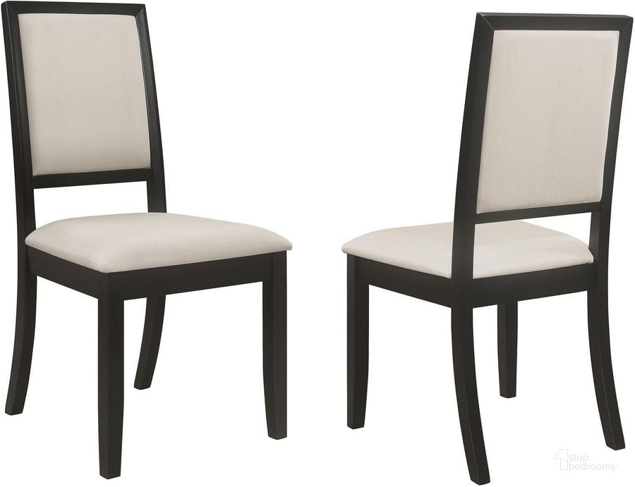 The appearance of Lexton Side Chair Set of 2 designed by Coaster in the modern / contemporary interior design. This black piece of furniture  was selected by 1StopBedrooms from Lexton Collection to add a touch of cosiness and style into your home. Sku: 101562. Material: Fabric. Product Type: Side Chair. Image1