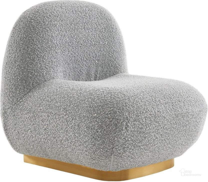 The appearance of Liam Grey Boucle Fabric Accent Chair designed by Meridian in the modern / contemporary interior design. This grey piece of furniture  was selected by 1StopBedrooms from Liam Collection to add a touch of cosiness and style into your home. Sku: 531Grey. Material: Fabric. Product Type: Accent Chair. Image1