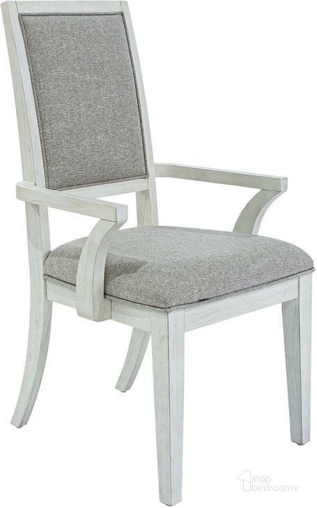 The appearance of Liberty Furniture Mirage Upholstered Arm Chair in Wirebrushed White Set of 2 designed by Liberty in the modern / contemporary interior design. This white piece of furniture  was selected by 1StopBedrooms from Mirage Collection to add a touch of cosiness and style into your home. Sku: 946-C6501A. Material: Wood. Product Type: Arm Chair. Image1