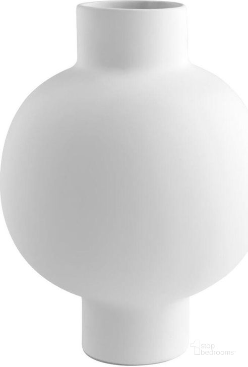 The appearance of Libra White Small Vase designed by Cyan Design in the modern / contemporary interior design. This white piece of furniture  was selected by 1StopBedrooms from Libra Collection to add a touch of cosiness and style into your home. Sku: 10916. Material: Ceramic. Product Type: Vase.