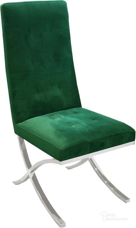 The appearance of Lidia Green Dining Chair Set Of 2 designed by Bellini Modern Living in the modern / contemporary interior design. This green piece of furniture  was selected by 1StopBedrooms from Lidia Collection to add a touch of cosiness and style into your home. Sku: Lidia GRN. Product Type: Dining Chair.