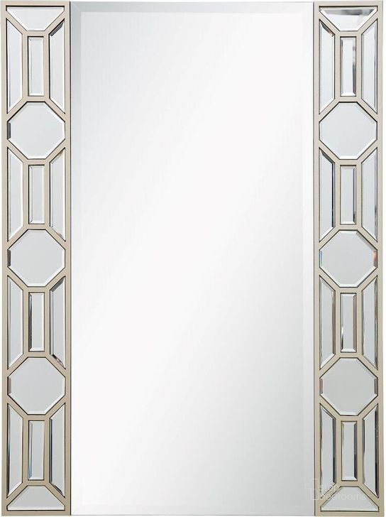 The appearance of Lilian Wall Mirror In Champagne designed by Camden Isle Furniture in the modern / contemporary interior design. This champagne piece of furniture  was selected by 1StopBedrooms from Lilian Collection to add a touch of cosiness and style into your home. Sku: 86532. Material: Wood. Product Type: Wall Mirror. Image1