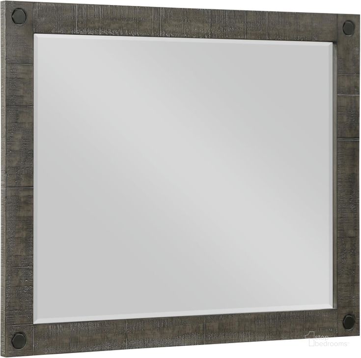 The appearance of Lilith Rectangular Dresser Mirror Distressed In Grey designed by Coaster in the rustic / southwestern interior design. This grey piece of furniture  was selected by 1StopBedrooms from Lilith Collection to add a touch of cosiness and style into your home. Sku: 224474. Material: Wood. Product Type: Dresser Mirror. Image1