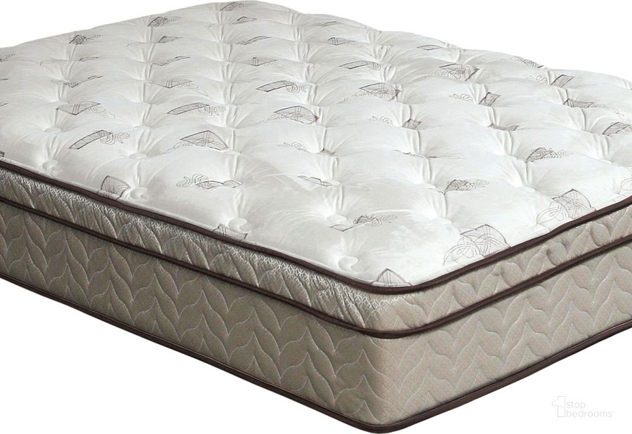 The appearance of Lilium 13 Euro Pillow Top Cal. King Mattress designed by Furniture of America in the modern / contemporary interior design. This white piece of furniture  was selected by 1StopBedrooms from Lilium Collection to add a touch of cosiness and style into your home. Sku: DM318CK-M. Material: Microfiber. Product Type: Mattress. Bed Size: California King. Size: California King. Comfort Level: Plush. Mattress Top: Pillow Top. Mattress Type: Innerspring. Comfort Level: Plush. Mattress Thickness: 13.
