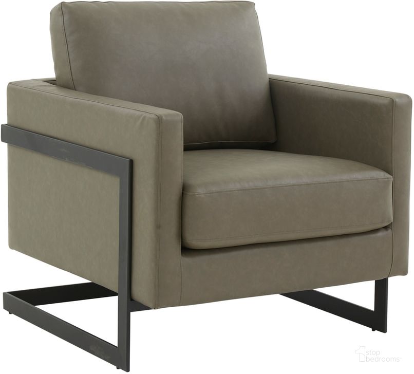 The appearance of Lincoln Accent Arm Chair In Grey designed by LeisureMod in the modern / contemporary interior design. This grey piece of furniture  was selected by 1StopBedrooms from Lincoln Collection to add a touch of cosiness and style into your home. Sku: LAB31GR-L. Material: Leather. Product Type: Accent Chair. Image1