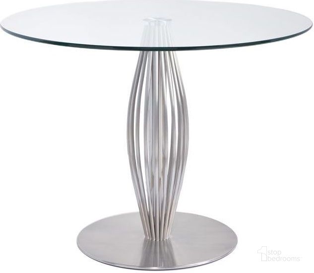 The appearance of Linda 38 Inch Dining Table designed by Bellini Modern Living in the modern / contemporary interior design. This silver piece of furniture  was selected by 1StopBedrooms from Linda Collection to add a touch of cosiness and style into your home. Sku: Linda 38. Table Base Style: Pedestal. Table Top Shape: Round. Product Type: Dining Table. Size: 38". Image1