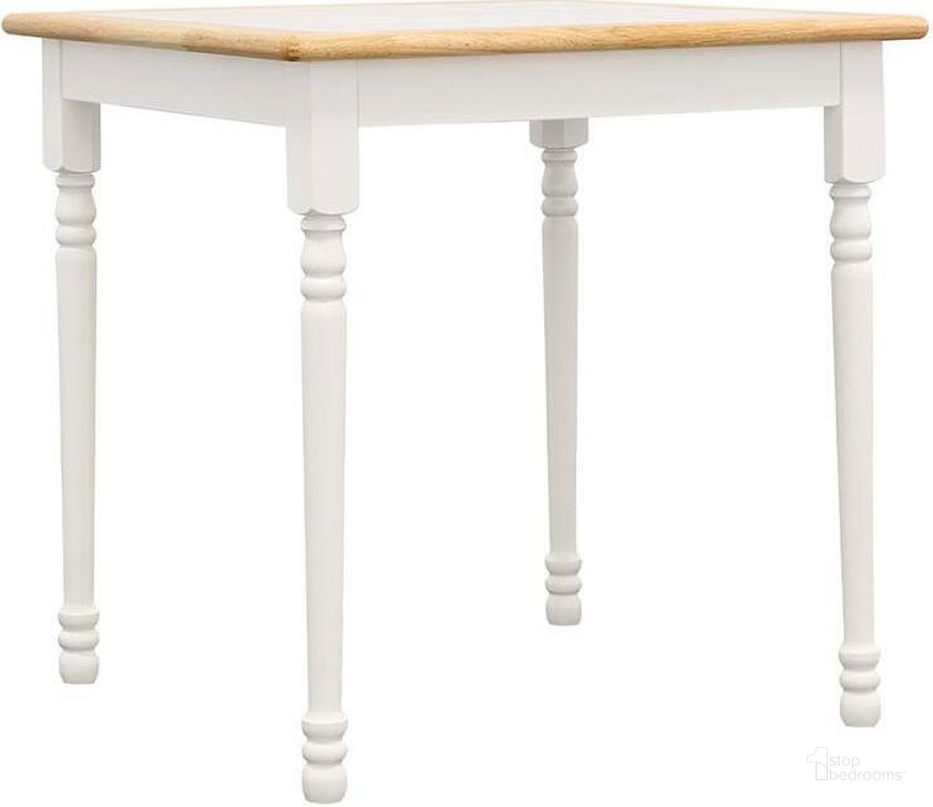 The appearance of Lindbergh White Dining Table 0qd2282023 designed by Polished Pine in the country / farmhouse interior design. This white piece of furniture  was selected by 1StopBedrooms from Lindbergh Collection to add a touch of cosiness and style into your home. Sku: 4191. Table Base Style: Pedestal. Table Top Shape: Square. Material: Wood. Product Type: Dining Table. Size: 32". Image1
