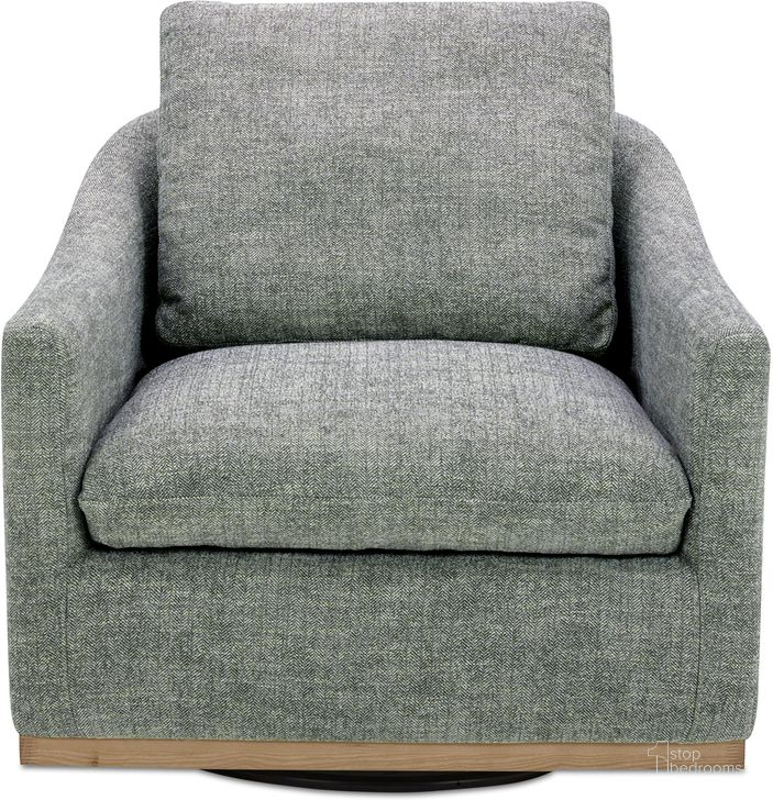 The appearance of Linden Swivel Chair In Green designed by Moes Home in the rustic / southwestern interior design. This green piece of furniture  was selected by 1StopBedrooms from Linden Collection to add a touch of cosiness and style into your home. Sku: KQ-1029-37. Material: Polyester. Product Type: Swivel Chair. Image1