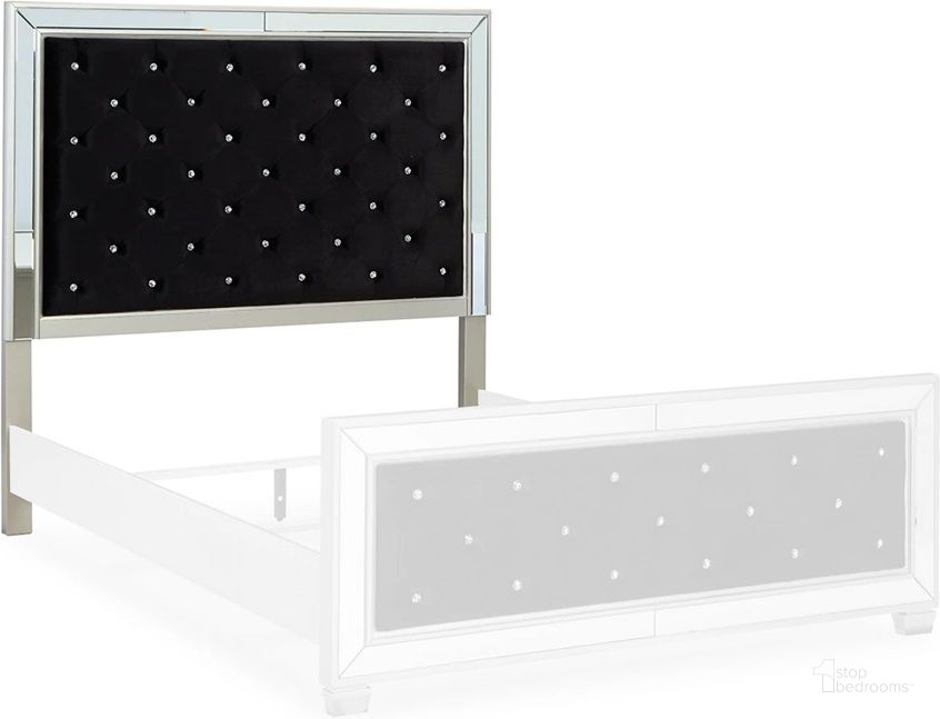 The appearance of Lindenfield Black/Silver Queen Upholstered Panel Headboard Only designed by Signature Design by Ashley in the modern / contemporary interior design. This black/silver piece of furniture  was selected by 1StopBedrooms from Lindenfield Collection to add a touch of cosiness and style into your home. Sku: B758-57. Material: Fabric. Product Type: Headboard. Bed Size: Queen.