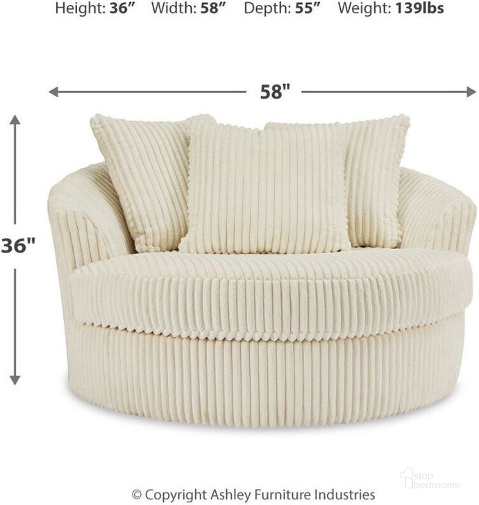 Lindyn Ivory Oversized Swivel Accent Chair by Ashley Furniture ...