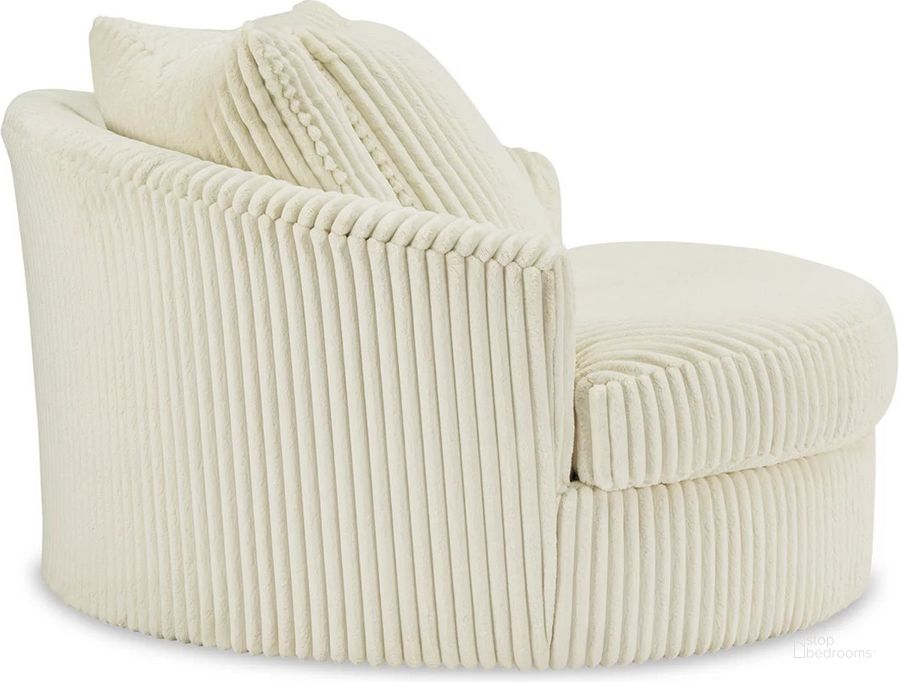 Lindyn Ivory Oversized Swivel Accent Chair by Ashley Furniture