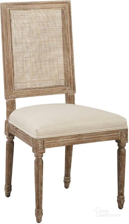 The appearance of Linen and Oak Caned Back Side Chair Set of 2 designed by Furniture Classics in the modern / contemporary interior design. This linen piece of furniture  was selected by 1StopBedrooms from  to add a touch of cosiness and style into your home. Sku: 20-391. Material: Wood. Product Type: Side Chair. Image1