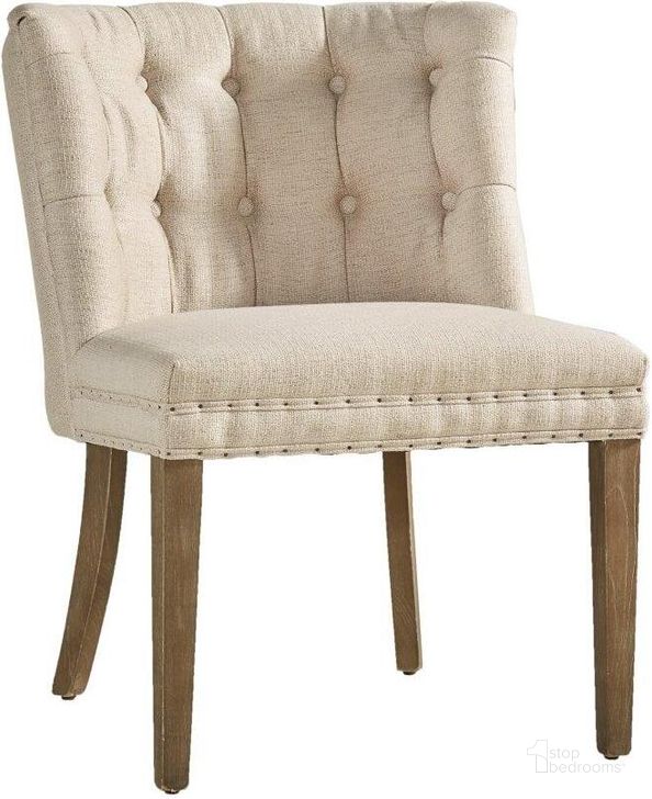 The appearance of Linen Cypress Chair designed by Furniture Classics in the transitional interior design. This linen piece of furniture  was selected by 1StopBedrooms from  to add a touch of cosiness and style into your home. Sku: 20-390. Material: Wood. Product Type: Accent Chair. Image1