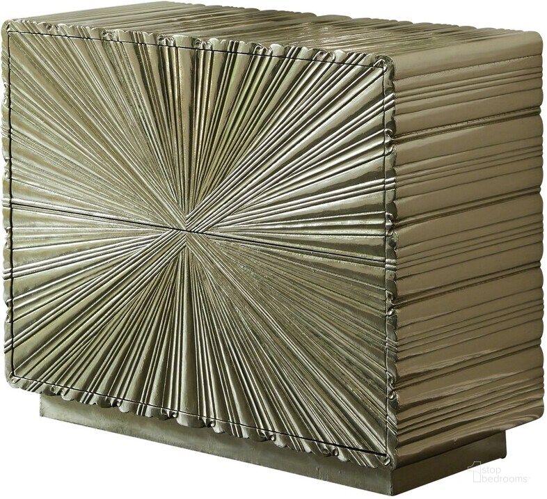 The appearance of Linenfold Two In Drawer Chest In Silver designed by Global Views in the modern / contemporary interior design. This silver piece of furniture  was selected by 1StopBedrooms from Linenfold Collection to add a touch of cosiness and style into your home. Sku: 9.92664. Product Type: Chest. Material: Brass. Image1