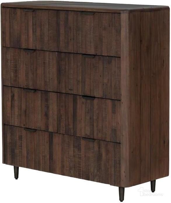 The appearance of Lineo 7 Drawer Chest In Burnt Oak designed by LH Imports in the industrial interior design. This brown piece of furniture  was selected by 1StopBedrooms from Lineo Collection to add a touch of cosiness and style into your home. Sku: LIN007. Material: Wood. Product Type: Chest. Image1