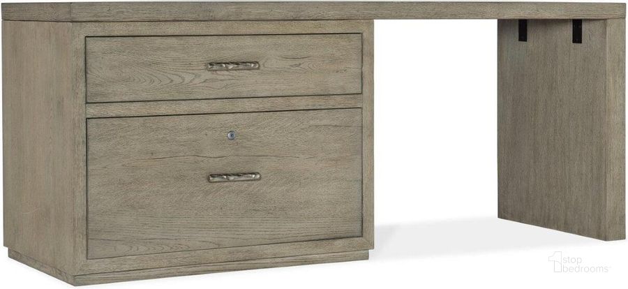 The appearance of Linville Falls 72 Inch Desk With Lateral File designed by Hooker in the transitional interior design. This gray piece of furniture  was selected by 1StopBedrooms from Linville Collection to add a touch of cosiness and style into your home. Sku: 6150-10061-85;6150-10072-85;6150-10466-85. Product Type: Desk. Material: Wood Veneer. Image1