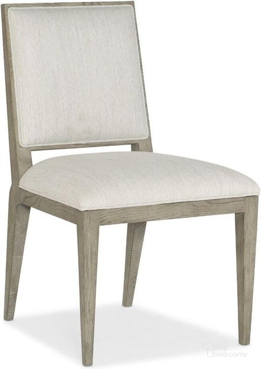 The appearance of Linville Falls Linn Cove Upholstered Side Chair Set Of 2 6150-75510-85 designed by Hooker in the transitional interior design. This beige piece of furniture  was selected by 1StopBedrooms from Linville Collection to add a touch of cosiness and style into your home. Sku: 6150-75510-85. Material: Fabric. Product Type: Side Chair. Image1