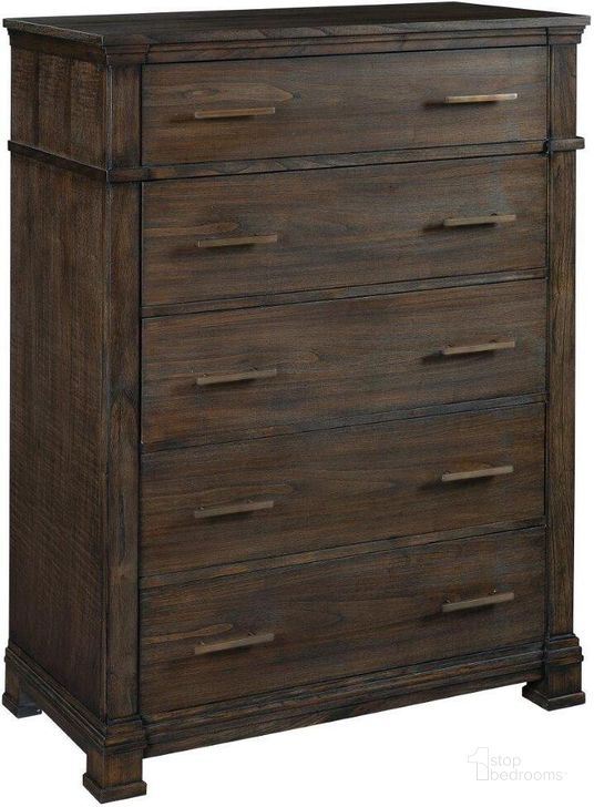 The appearance of Linwood Bedroom Chest designed by Hekman in the transitional interior design. This dark brown piece of furniture  was selected by 1StopBedrooms from Linwood Collection to add a touch of cosiness and style into your home. Sku: 25661. Product Type: Chest. Image1