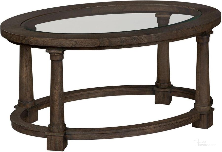 The appearance of Linwood Occasional Oval Coffee Table designed by Hekman in the transitional interior design. This dark brown piece of furniture  was selected by 1StopBedrooms from Linwood Collection to add a touch of cosiness and style into your home. Sku: 25600. Product Type: Coffee Table. Image1