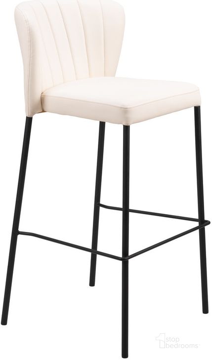 The appearance of Linz Barstool Set of 2 In Cream designed by Zuo Modern in the modern / contemporary interior design. This cream piece of furniture  was selected by 1StopBedrooms from Linz Collection to add a touch of cosiness and style into your home. Sku: 109782. Product Type: Barstool. Material: Plywood. Image1