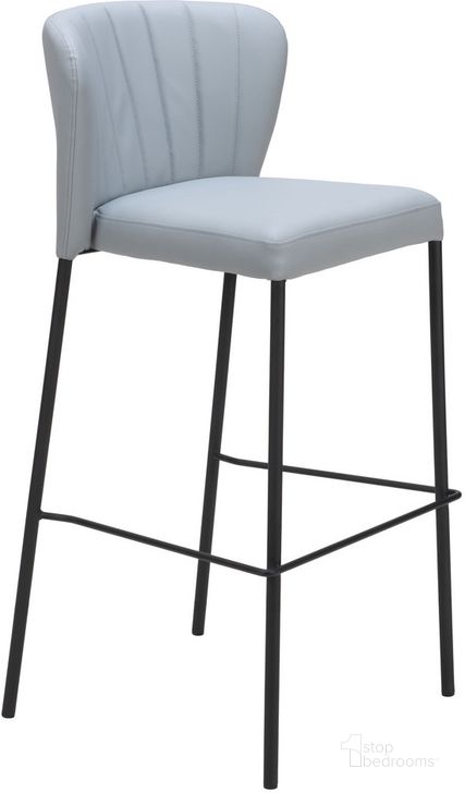 The appearance of Linz Barstool Set of 2 In Gray designed by Zuo Modern in the modern / contemporary interior design. This gray piece of furniture  was selected by 1StopBedrooms from Linz Collection to add a touch of cosiness and style into your home. Sku: 109783. Product Type: Barstool. Material: Plywood. Image1