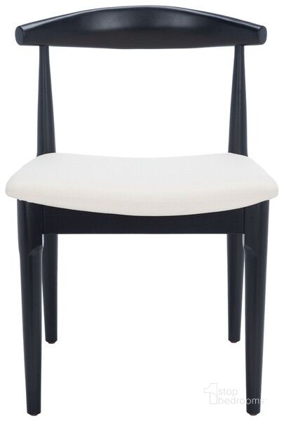 The appearance of Lionel Retro Dining Chair in Black DCH1003C designed by Safavieh in the modern / contemporary interior design. This black and white piece of furniture  was selected by 1StopBedrooms from Lionel Collection to add a touch of cosiness and style into your home. Sku: DCH1003C-SET2. Material: Wood. Product Type: Dining Chair. Image1