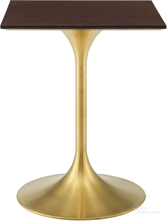 Lippa 24 Inch Square Wood Dining Table In Walnut by Modway