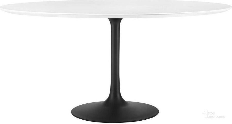 The appearance of Lippa Black and White 60 Inch Round Wood Dining Table designed by Modway in the modern / contemporary interior design. This black and white piece of furniture  was selected by 1StopBedrooms from Lippa Collection to add a touch of cosiness and style into your home. Sku: EEI-3524-BLK-WHI. Table Base Style: Pedestal. Table Top Shape: Round. Product Type: Dining Table. Material: MDF. Size: 60". Image1