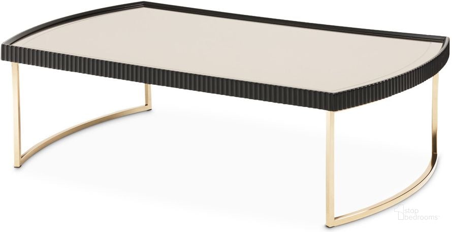 The appearance of Lisbon Cocktail Table In Silken Matte Black designed by AICO in the transitional interior design. This silken matte black piece of furniture  was selected by 1StopBedrooms from Lisbon Collection to add a touch of cosiness and style into your home. Sku: LFR-LSBN201-826. Product Type: Cocktail Table. Material: MDF. Image1