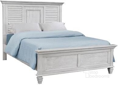 The appearance of Liza Antique White King Panel Bed designed by Coaster in the transitional interior design. This white piece of furniture  was selected by 1StopBedrooms from Liza Collection to add a touch of cosiness and style into your home. Sku: 205331KEB1;205331KEB2;205331KEB3. Bed Type: Panel Bed. Material: Wood. Product Type: Panel Bed. Bed Size: King. Image1