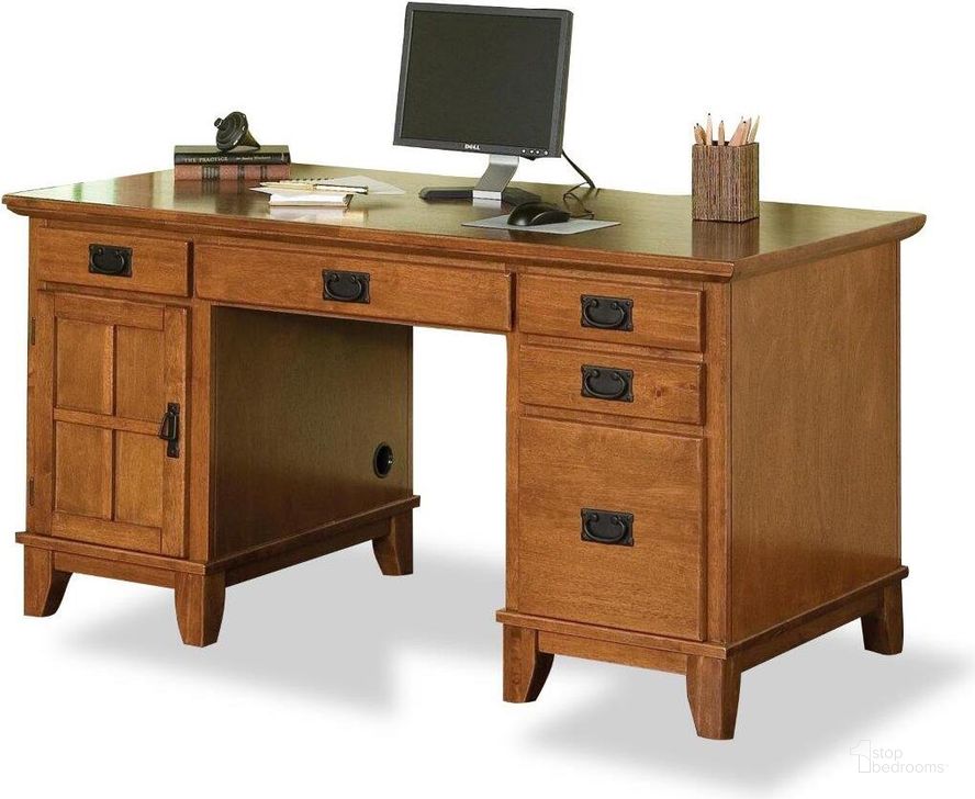 The appearance of Lloyd Brown Pedestal Desk designed by Homestyles in the traditional interior design. This brown piece of furniture  was selected by 1StopBedrooms from Lloyd Collection to add a touch of cosiness and style into your home. Sku: 5180-181;5180-183;5180-182. Material: Wood. Product Type: Desk. Image1