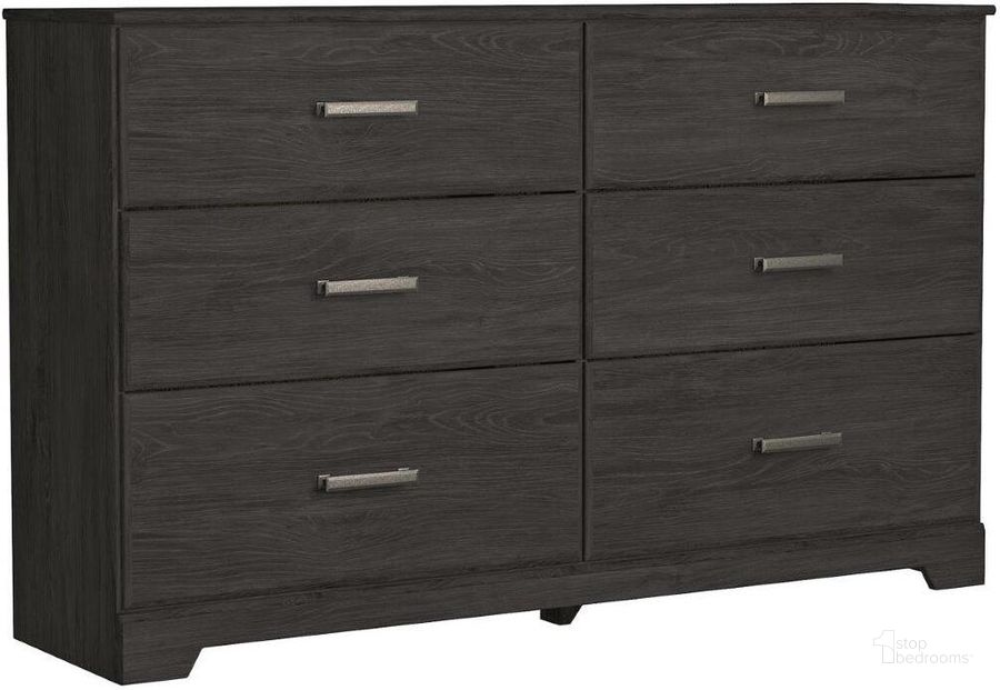 The appearance of Lloydminster Black Dresser designed by Off 5th Home in the transitional interior design. This black piece of furniture  was selected by 1StopBedrooms from Lloydminster Collection to add a touch of cosiness and style into your home. Sku: B2589-31. Material: Wood. Product Type: Dresser. Image1