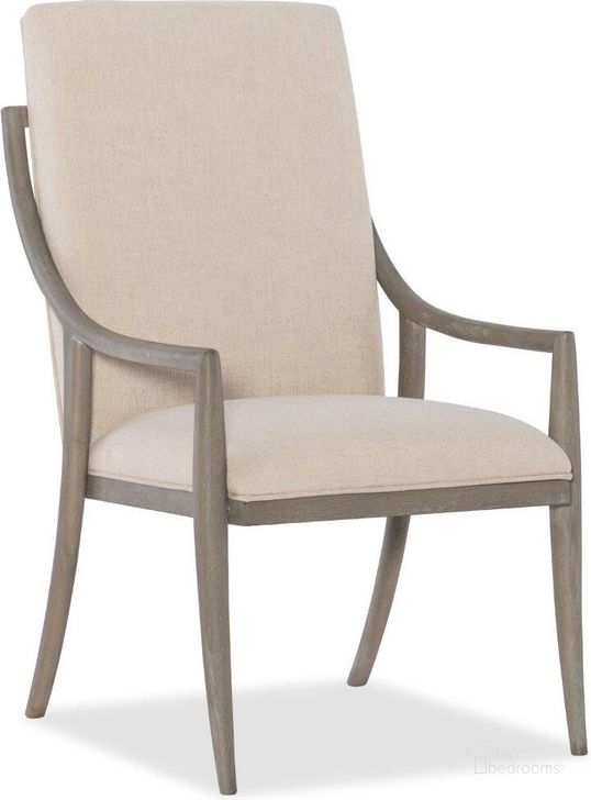 The appearance of Affinity Gray Host Chair Set of 2 designed by Hooker in the transitional interior design. This beige piece of furniture  was selected by 1StopBedrooms from Affinity Collection to add a touch of cosiness and style into your home. Sku: 6050-75500-GRY. Material: Fabric. Product Type: Arm Chair. Image1