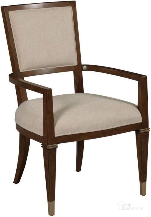 The appearance of Lochiel Lake Brown Arm Chair Set of 2 designed by Isaac Tahari in the transitional interior design. This brown piece of furniture  was selected by 1StopBedrooms from Lochiel Lake Collection to add a touch of cosiness and style into your home. Sku: 929-637. Material: Wood. Product Type: Arm Chair.